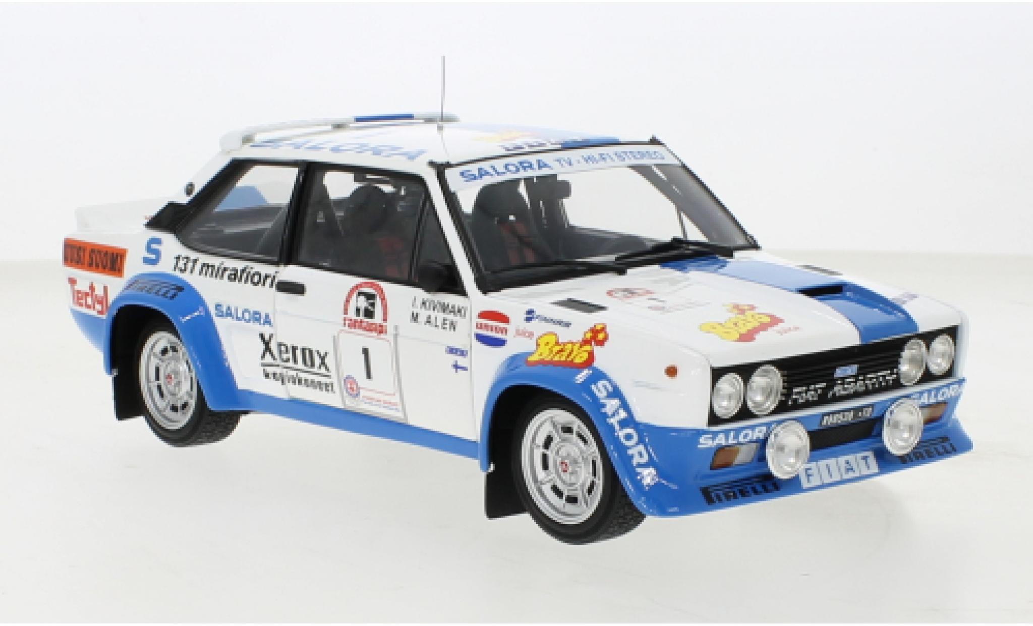 Fiat 131 1/18 Kyosho Abarth No.1 Rally WM Rally Finnland 1980 diecast model cars