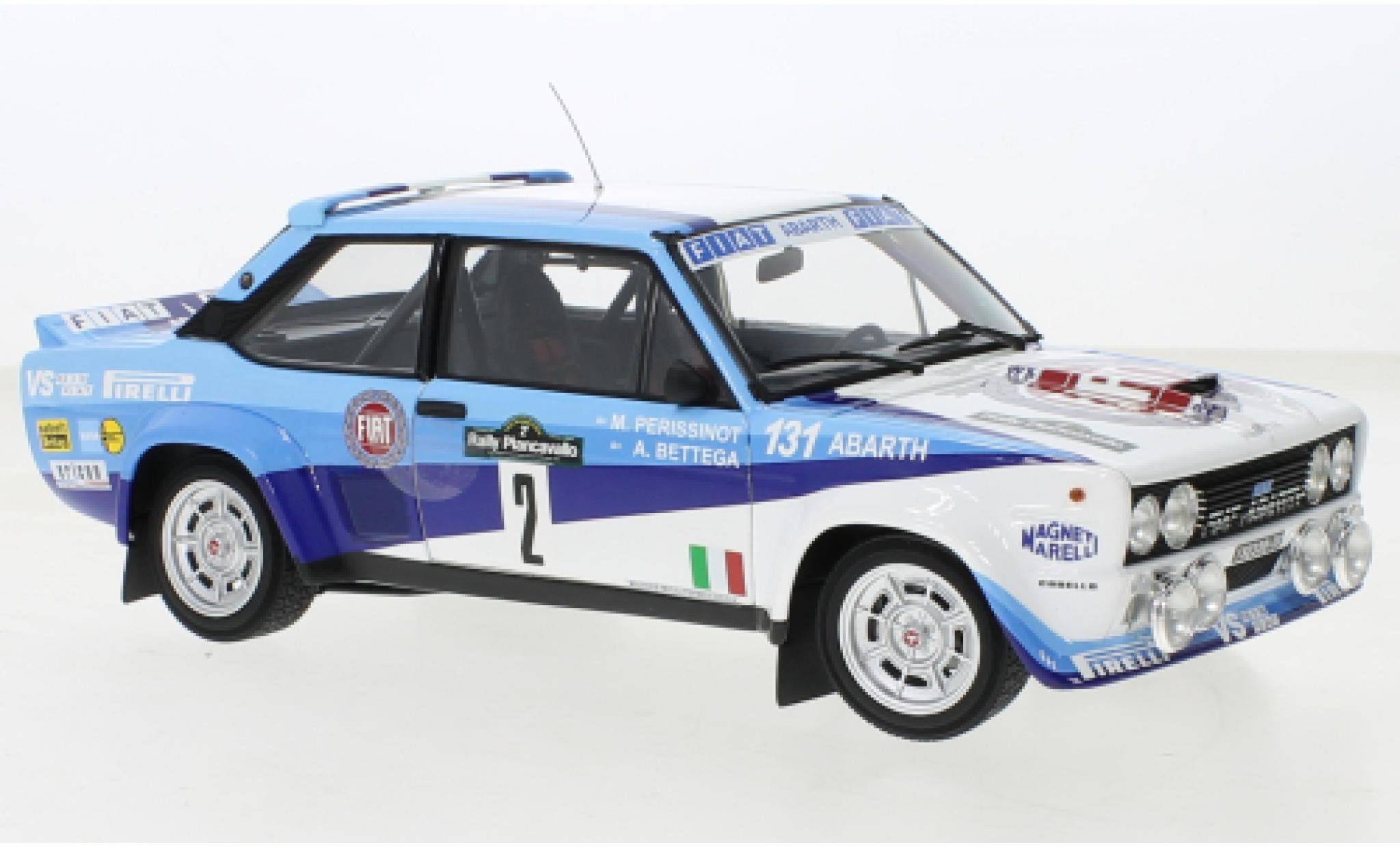 Fiat 131 1/18 Kyosho Abarth No.2 Rally Piancavallo 1980 diecast model cars