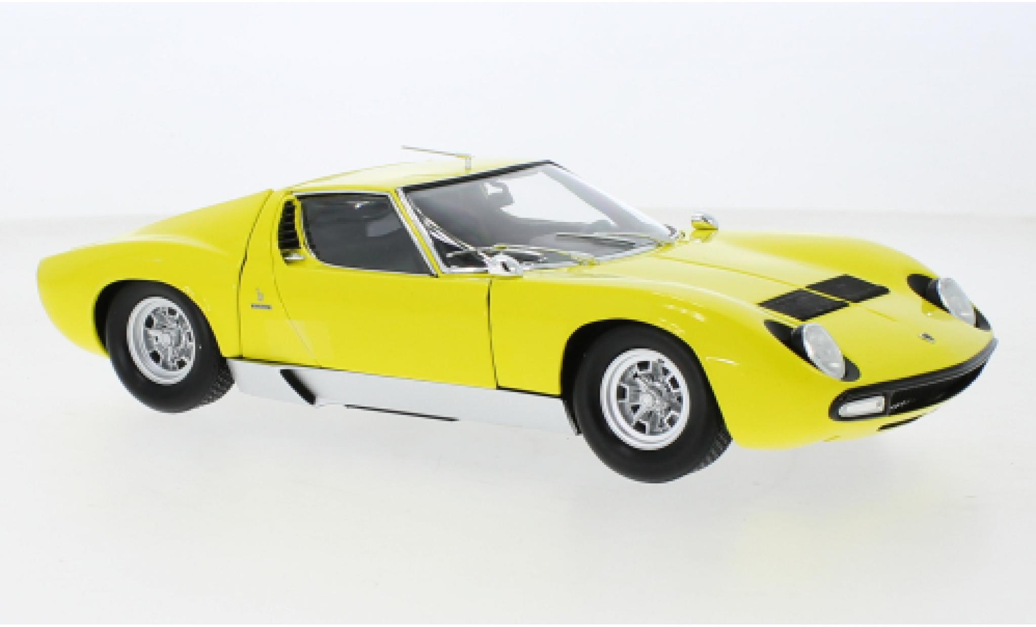 Lamborghini Miura 1/18 Kyosho P400 SV yellow 1970 diecast model cars
