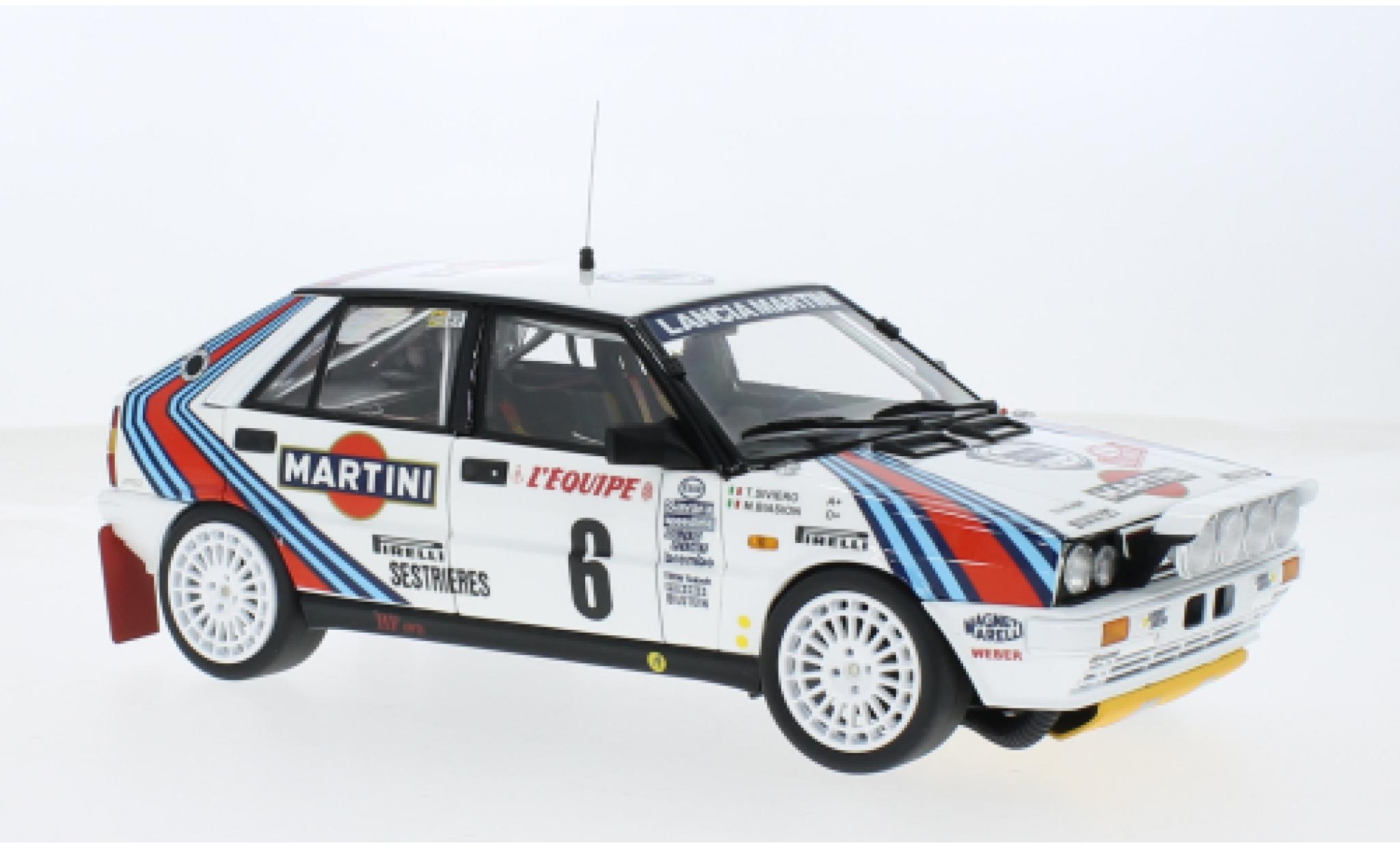 Lancia Delta 1/18 Kyosho HF 4WD No.6 Martini Rally WM Rally Monte Carlo 1987 1:18 diecast model cars