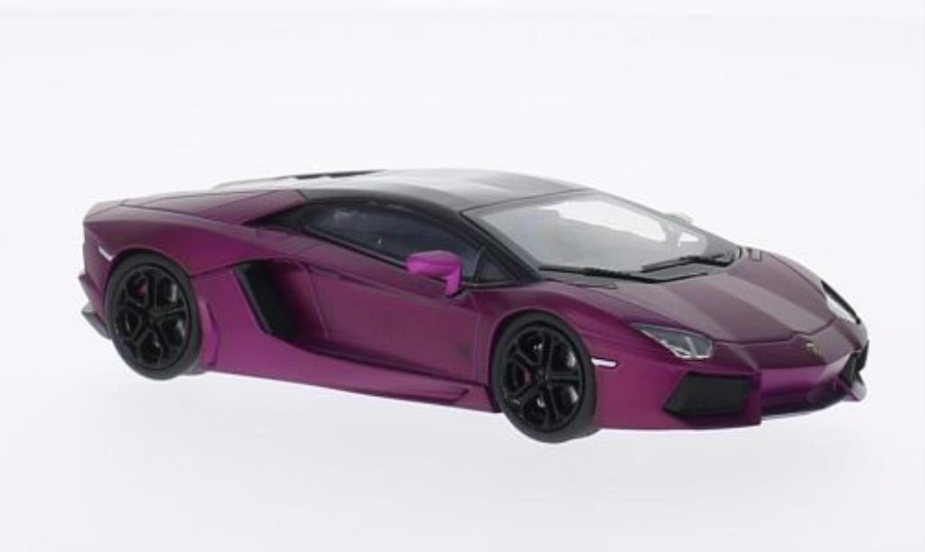 Lamborghini Aventador LP700-4 1/43 Welly LP700-4 matt-lila/black diecast model cars