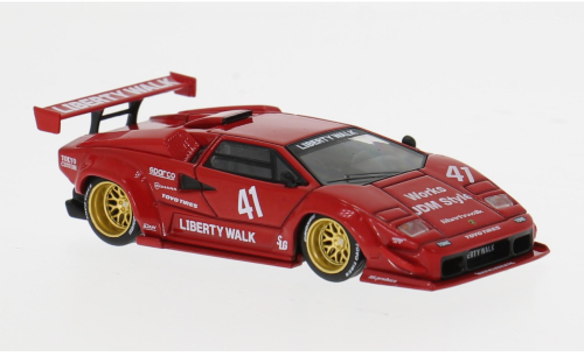 Lamborghini Countach 1/64 Mini GT LB-Works red 2025 #41 1:64 diecast model cars