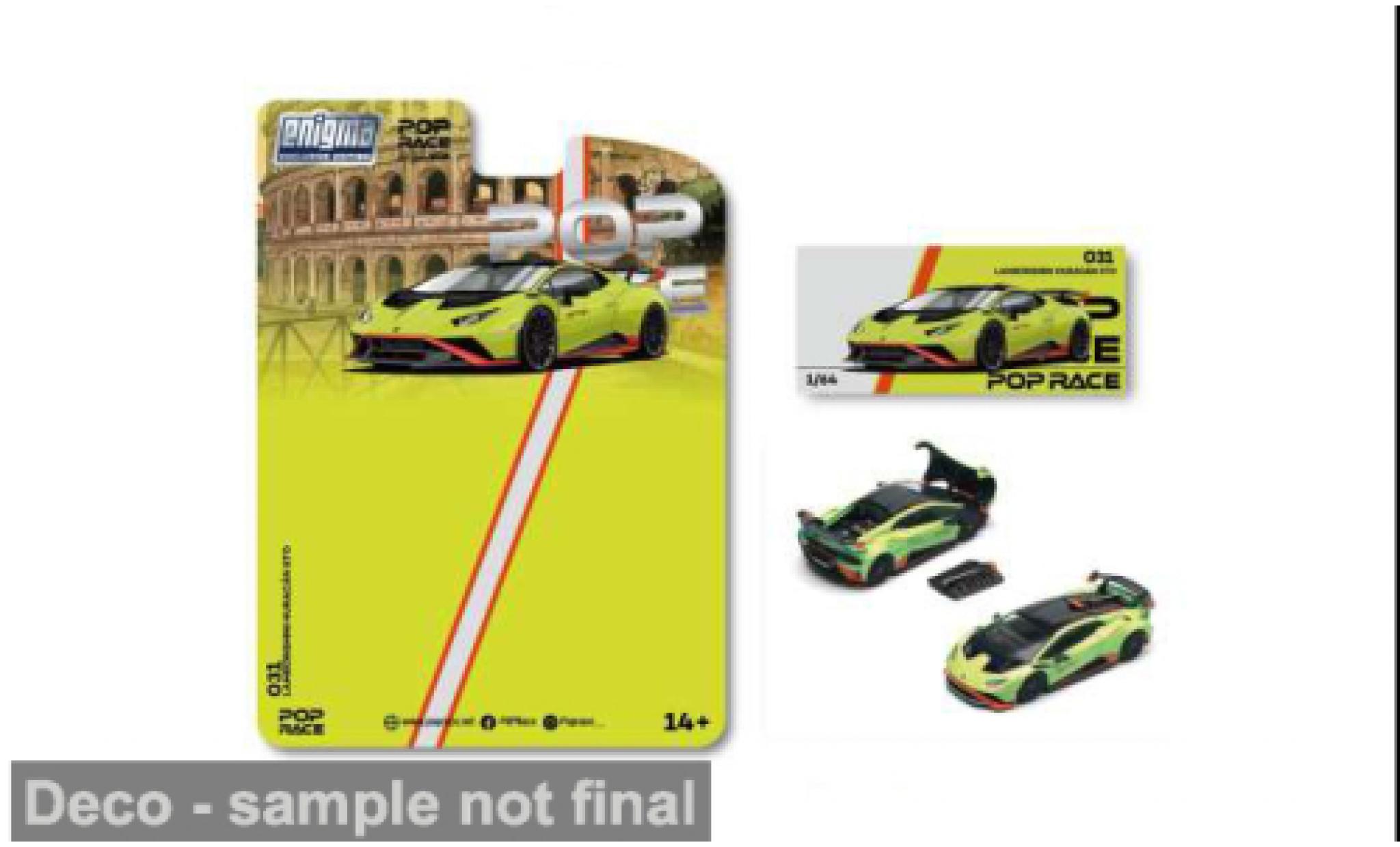 Lamborghini Huracan 1/64 Pop Race STO green Enigma Exclusive 1:64 diecast model cars