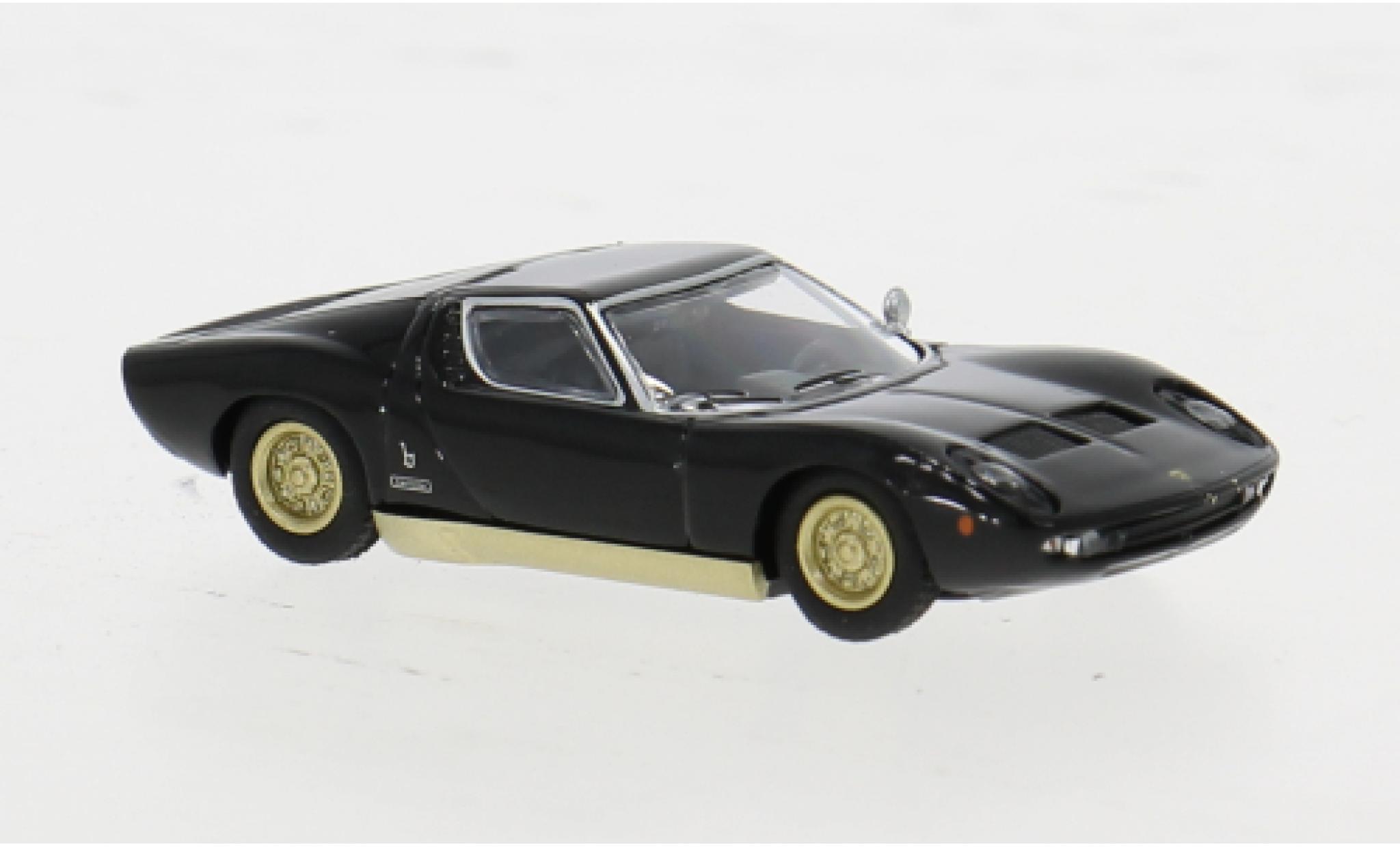 Lamborghini Miura 1/87 Minichamps black 1966 1:87 diecast model cars