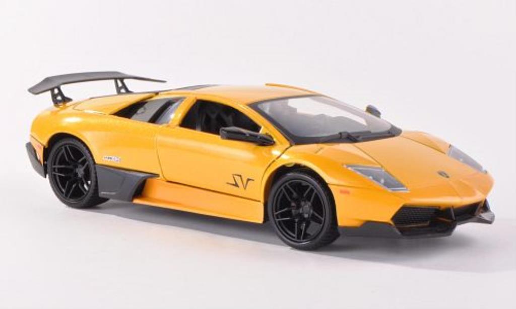 Lamborghini Murcielago LP670-4 1/24 Motormax LP670-4 SV yellow/matt-black diecast model cars