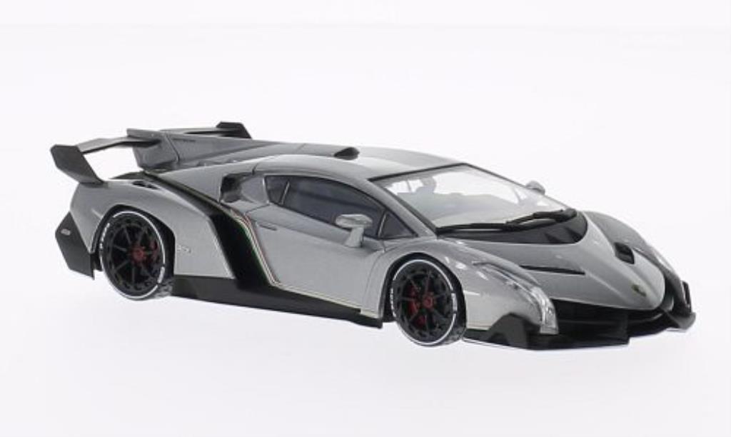 Lamborghini Veneno 1/43 Kyosho grey mit whiteem Dekor-Streifen diecast model cars
