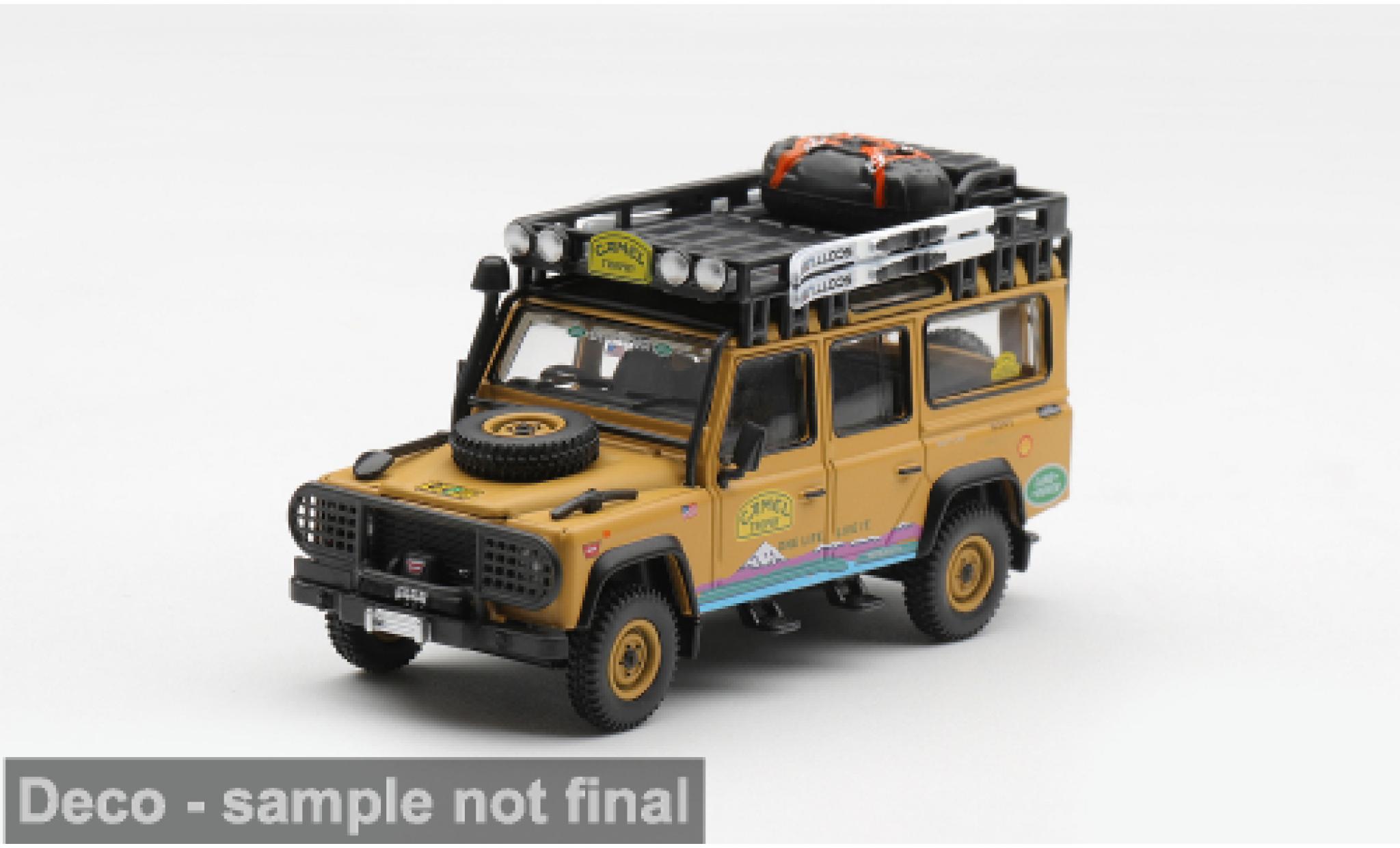 Land Rover Defender 1/64 Mini GT 110 Camel Trophy Camel Trophy Tierra del Fuego 1998 Camel Trophy Team USA Camel Trophy 1:64 diecast model cars