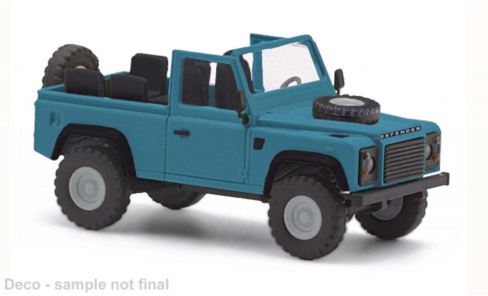 Land Rover Defender 1/87 Busch 90 t&uuml;rkis/black 1983 1:87 diecast model cars