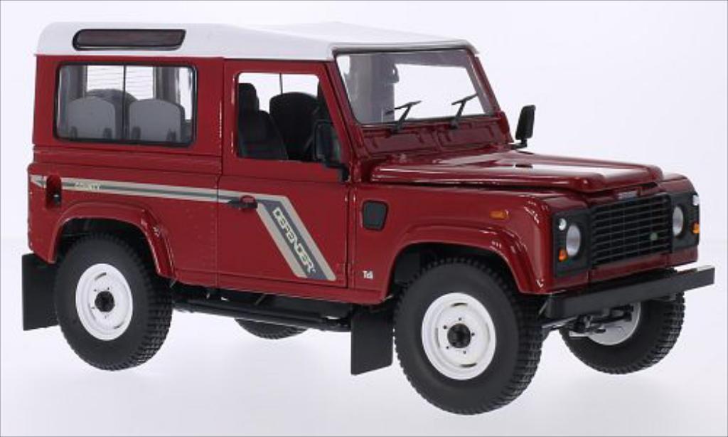 Land Rover Defender 1/18 Universal Hobbies 90 Station Wagon red/white RHD diecast model cars