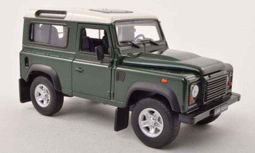 Land Rover Defender 1/24 Welly grun/white diecast model cars