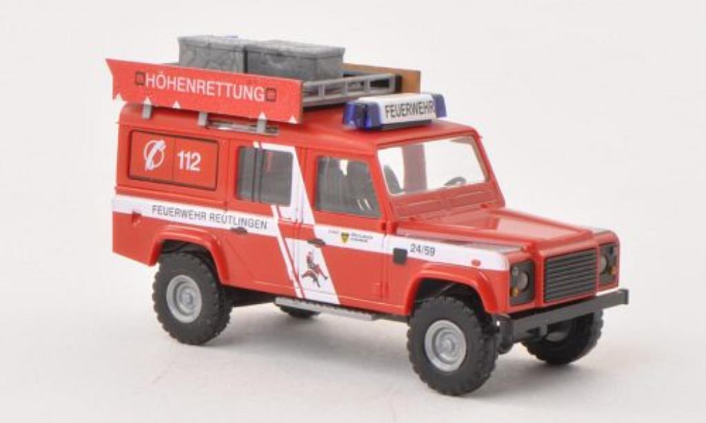 Land Rover Defender 1/87 Busch Hohenrettung Fire brigade Reutlingen diecast model cars