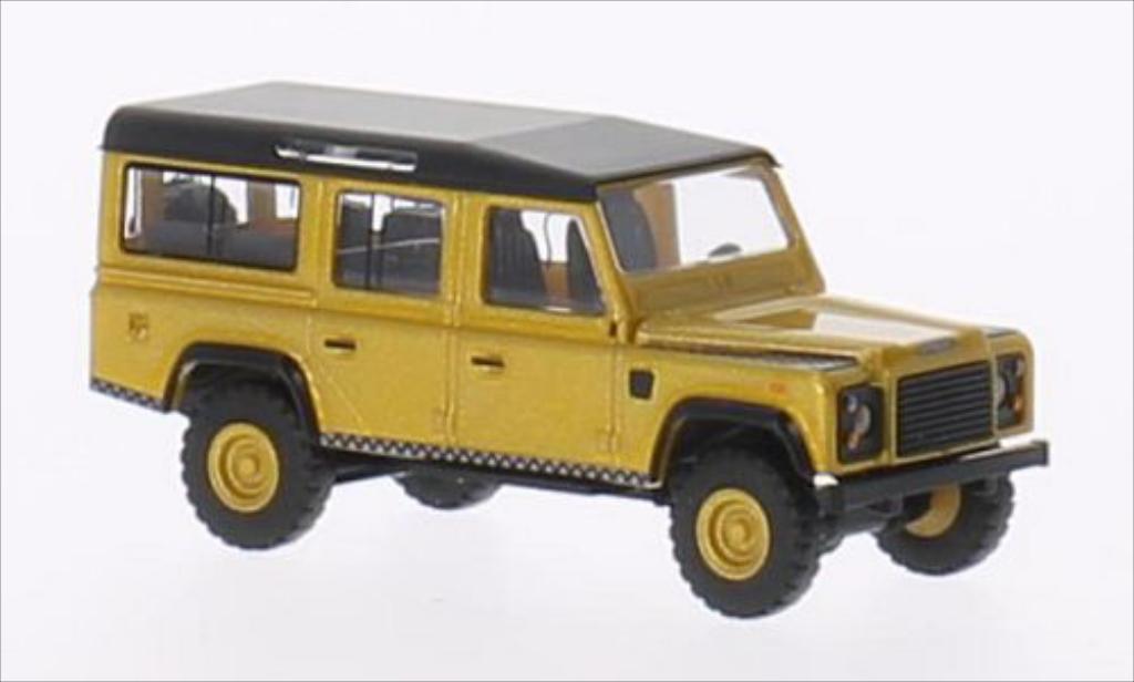 Land Rover Defender 1/87 Busch metallic gold/matt-black diecast model cars