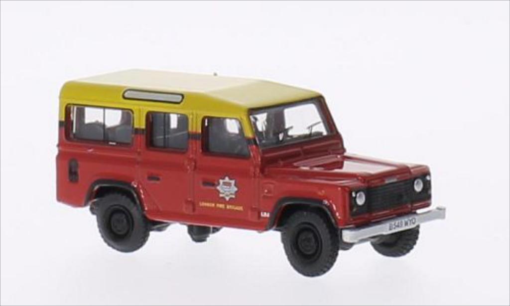 Land Rover Defender 1/76 Oxford Station Wagon RHD London Fire Brigade diecast model cars