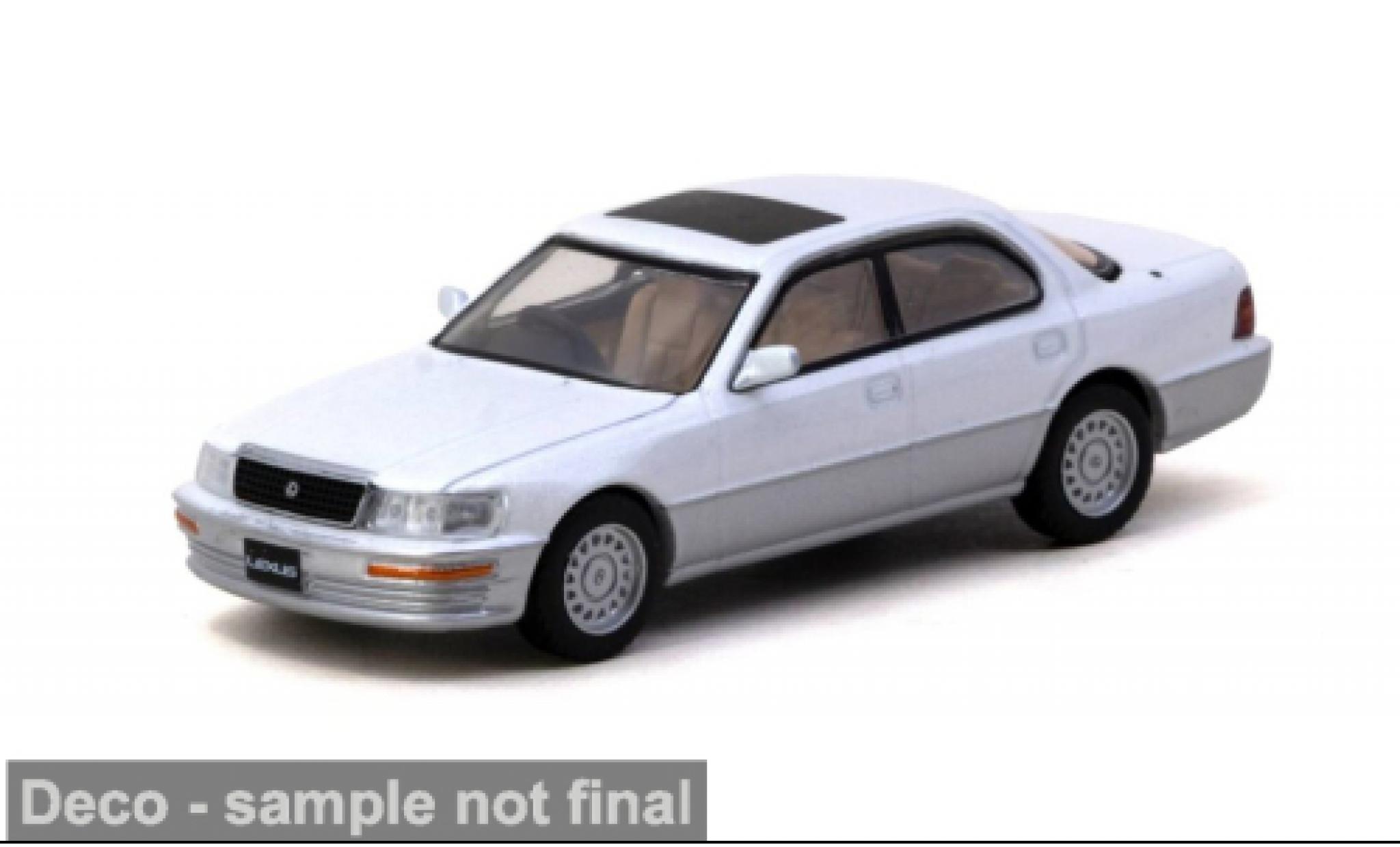 Lexus LS 1/64 Tarmac Works 400 (UCF10) white/grey 2001 1:64 diecast model cars