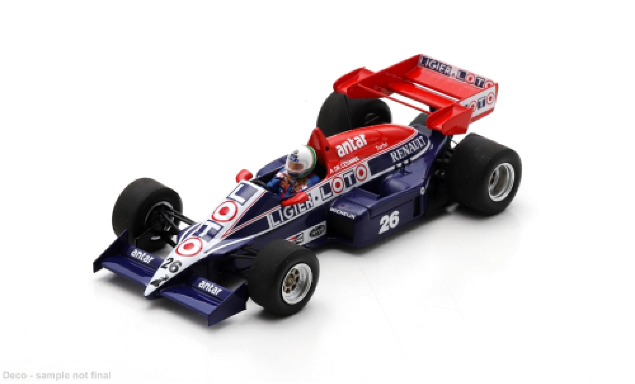 Ligier JS2 1/43 Spark 3 Formel 1 GP Deutschland 1984 #26 A.de Cesaris 1:43 diecast model cars