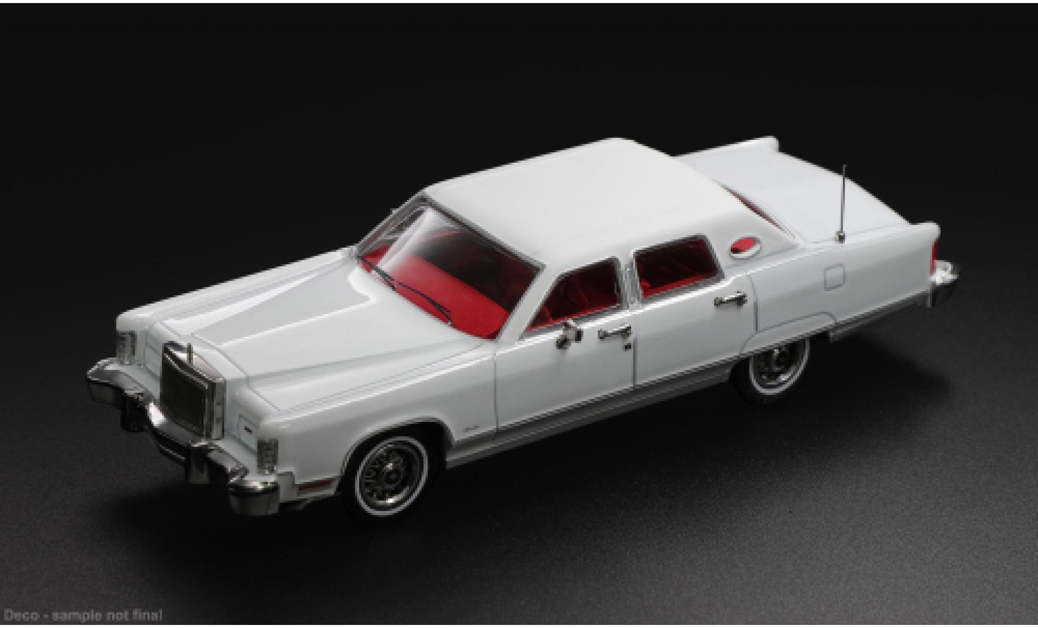Lincoln Continental 1/64 Sun Star white 1979 1:64 diecast model cars