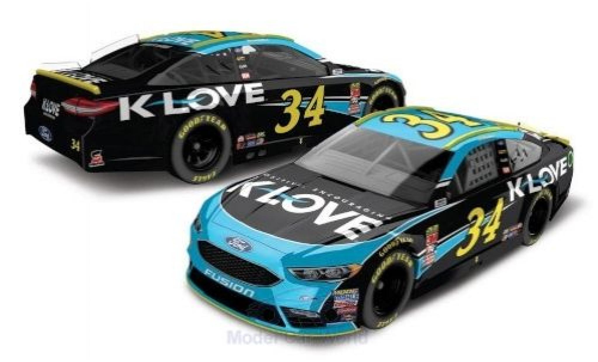 Ford Fusion 1/64 Lionel Racing No.34 FrontRow Motorsports K-Love Nascar 2018 M.McDowell diecast model cars