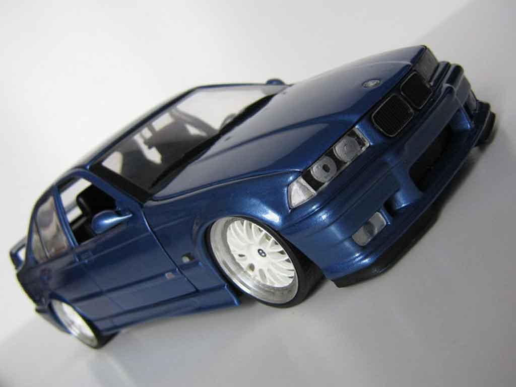 Bmw M3 coupe E36 berline blue estoril jantes bbs 1/18 Ut Models