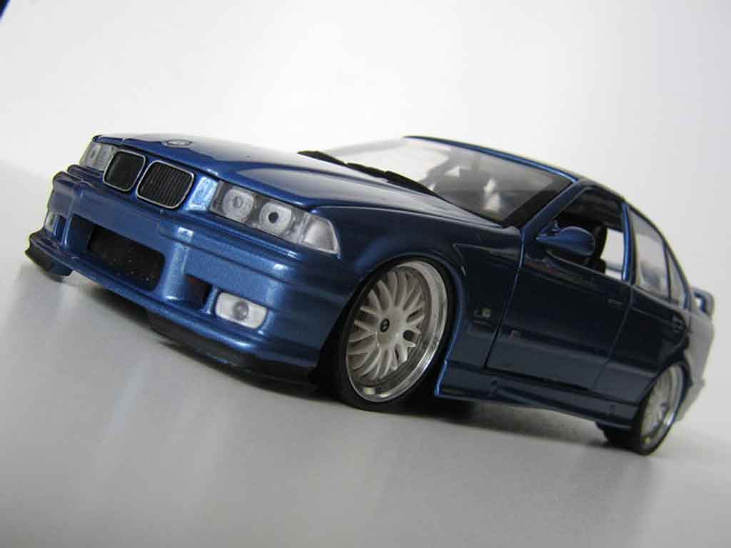 Bmw M3 coupe E36 berline blue estoril jantes bbs 1/18 Ut Models