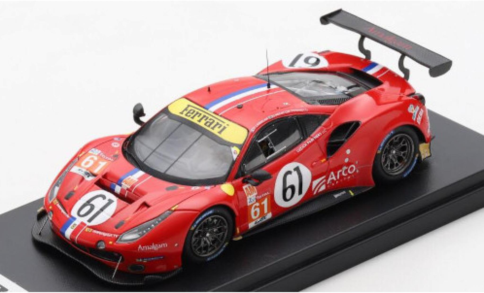 Ferrari 488 1/43 Look Smart GTE EVO No.61 Luzich Racing 24h Le Mans 2020 C.Ledogar/O.Negri Jr./F.Piovanetti diecast model cars