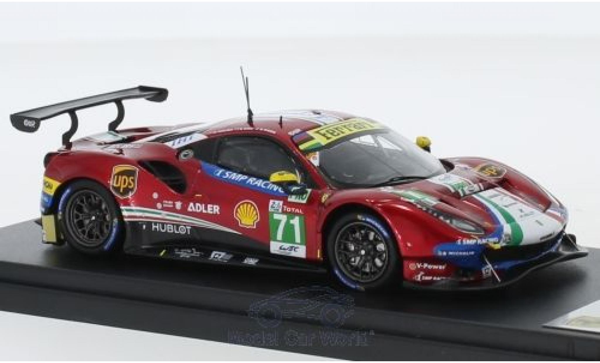 Ferrari 488 1/43 Look Smart GTE Evo No.71 AF Corse 24h Le Mans 2018 D.Rigon/S.Bird/M.Molina diecast model cars