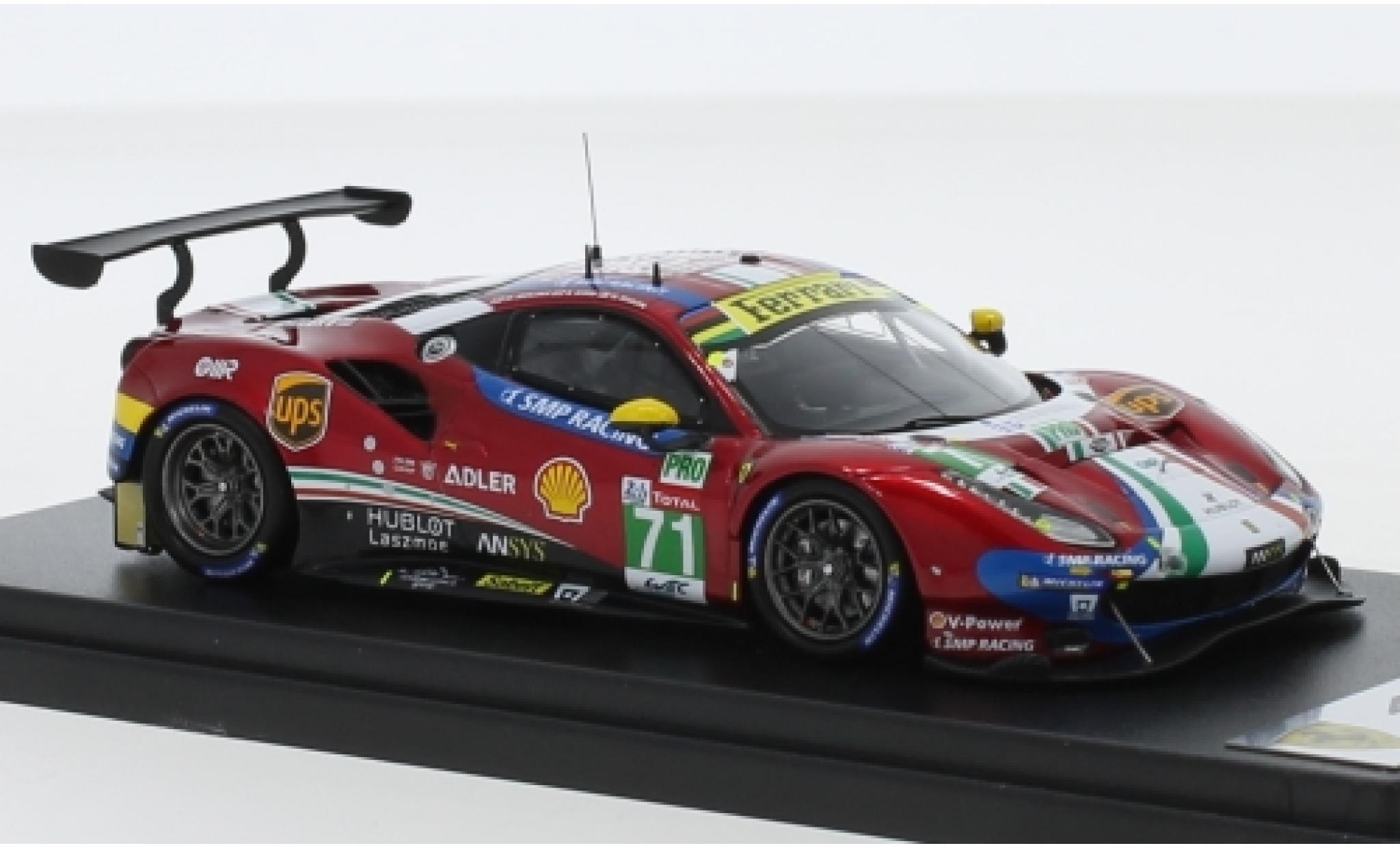 Ferrari 488 1/43 Look Smart GTE Evo No.71 AF Corse - SMP Racing 24h Le Mans 2019 D.Rigon/S.Bird/M.Molina diecast model cars