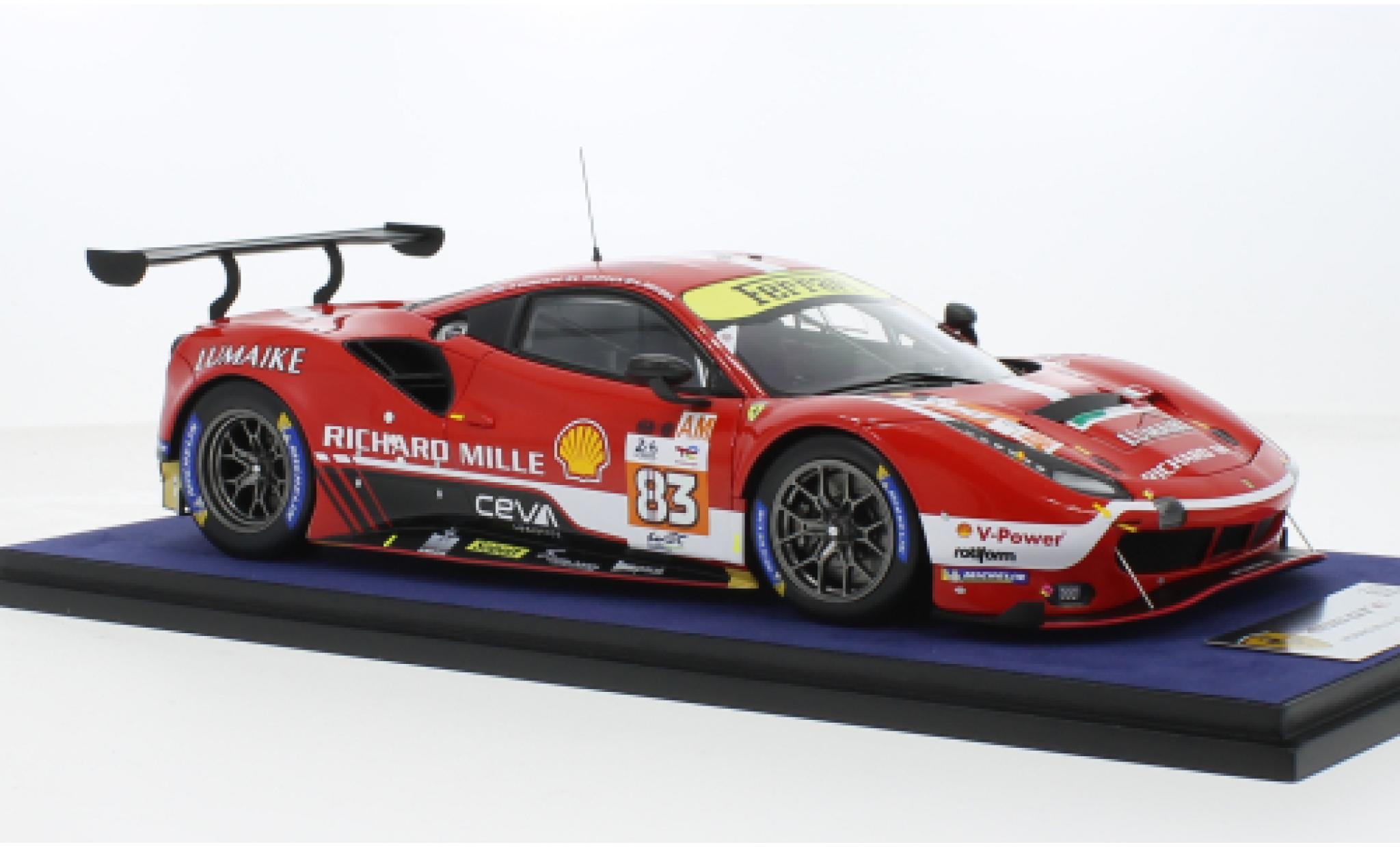 Ferrari 488 1/18 Look Smart GTE EVO No.83 Richard Mille AF Corse 24h Le Mans 2023 1:18 diecast model cars