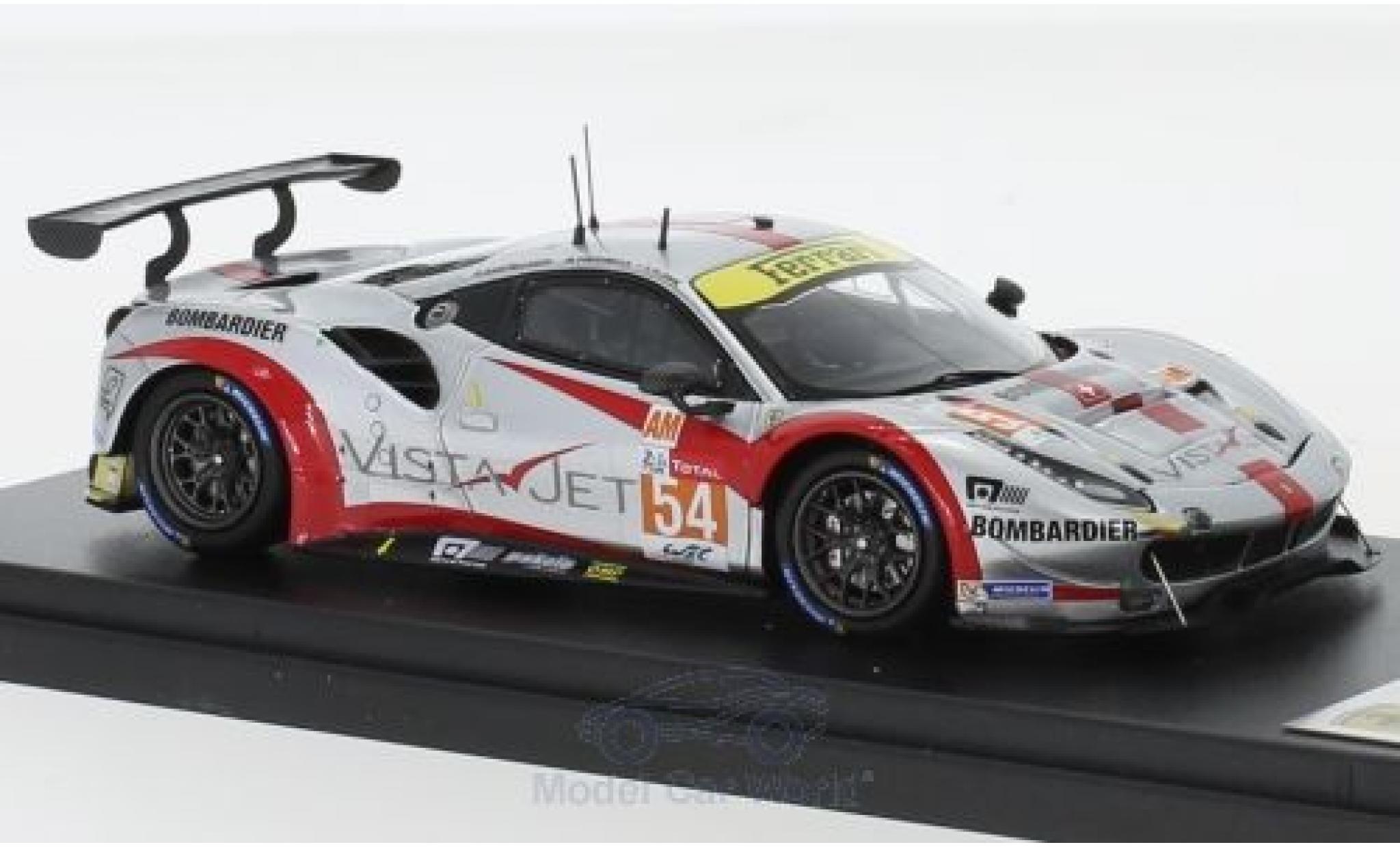 Ferrari 488 1/43 Look Smart GTE No.54 Spirit of Race 24h Le Mans 2018 T.Flohr/F.Castellacci/G.Fisica diecast model cars