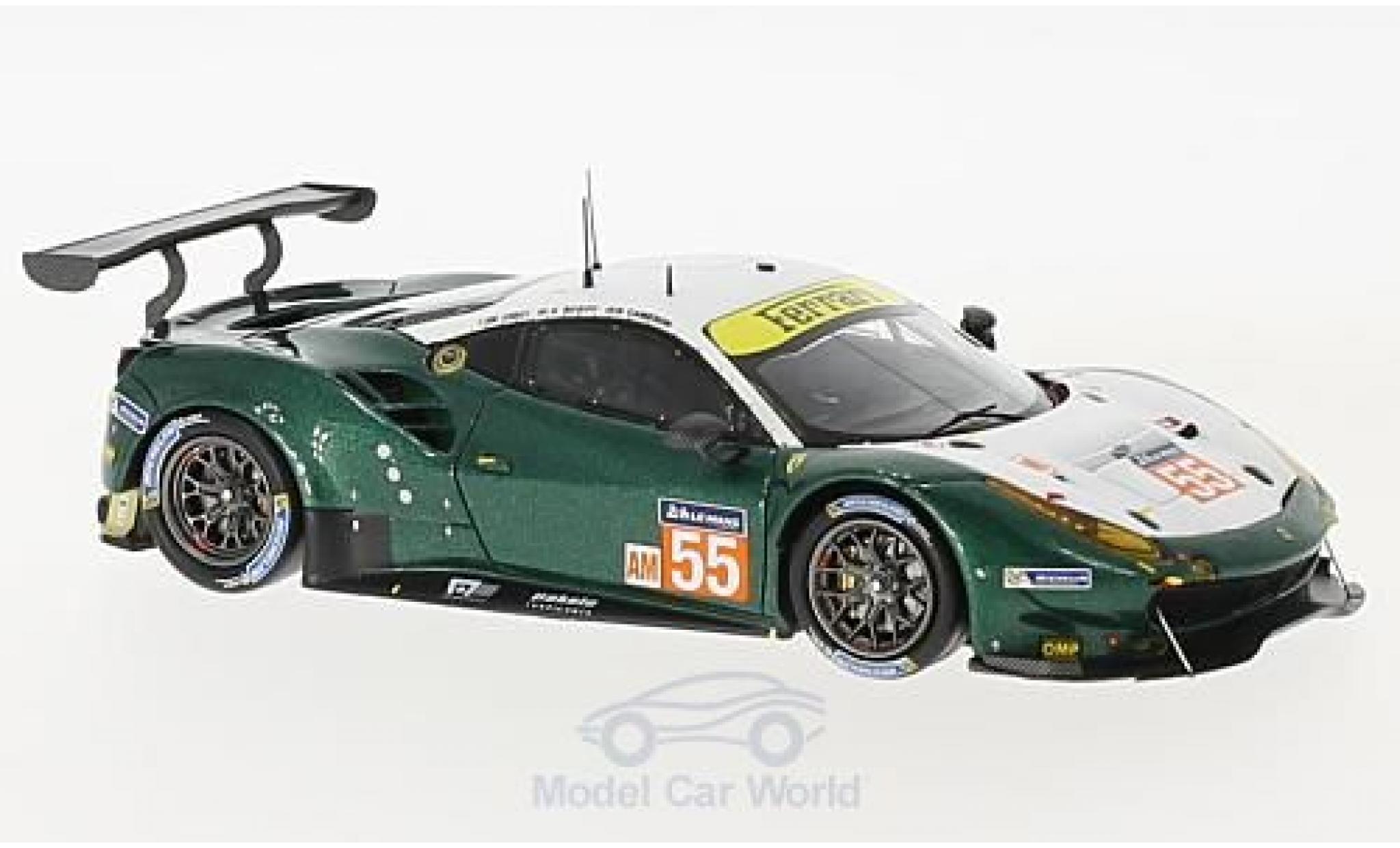 Ferrari 488 1/43 Look Smart GTE No.55 Spirit of Race 24h Le Mans 2017 D.Cameron/A.Scott/M.Cioci diecast model cars