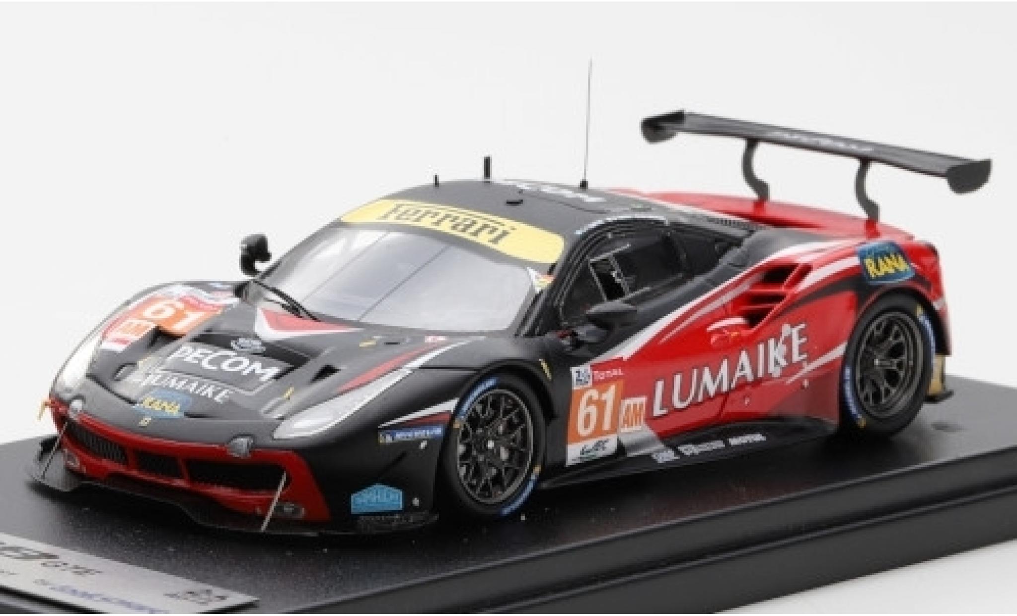 Ferrari 488 1/43 Look Smart GTE No.61 Clearwater Racing Lumaike 24h Le Mans 2019 M.Griffin/M.Cressoni/L.Perez-Companc diecast model cars