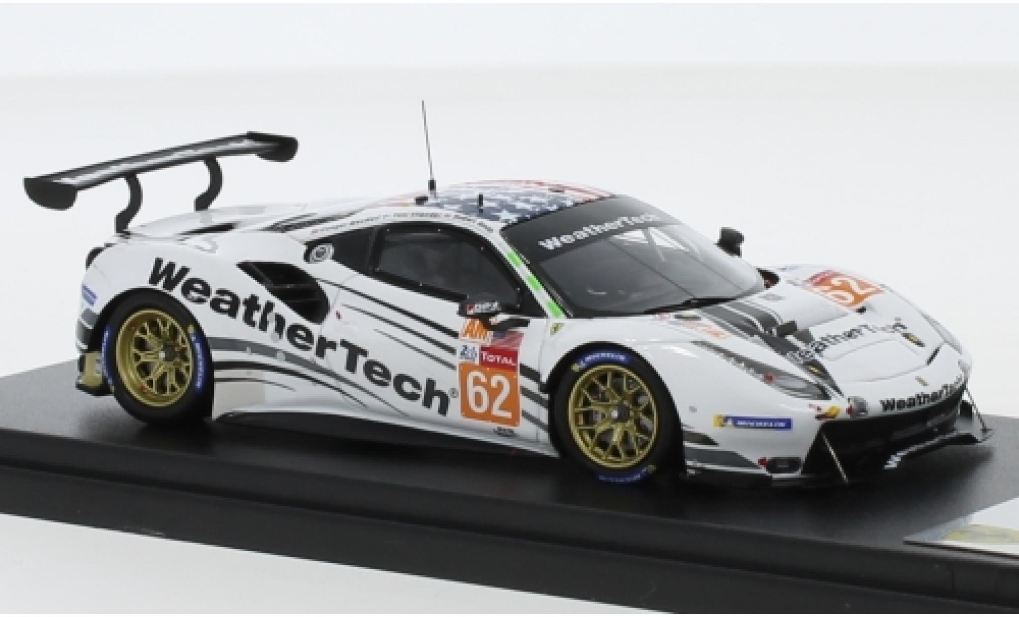 Ferrari 488 1/43 Look Smart GTE No.62 WeatherTech Racing WeatherTech 24h Le Mans 2019 C.MacNeil/R.Smith/T.Vilander diecast model cars