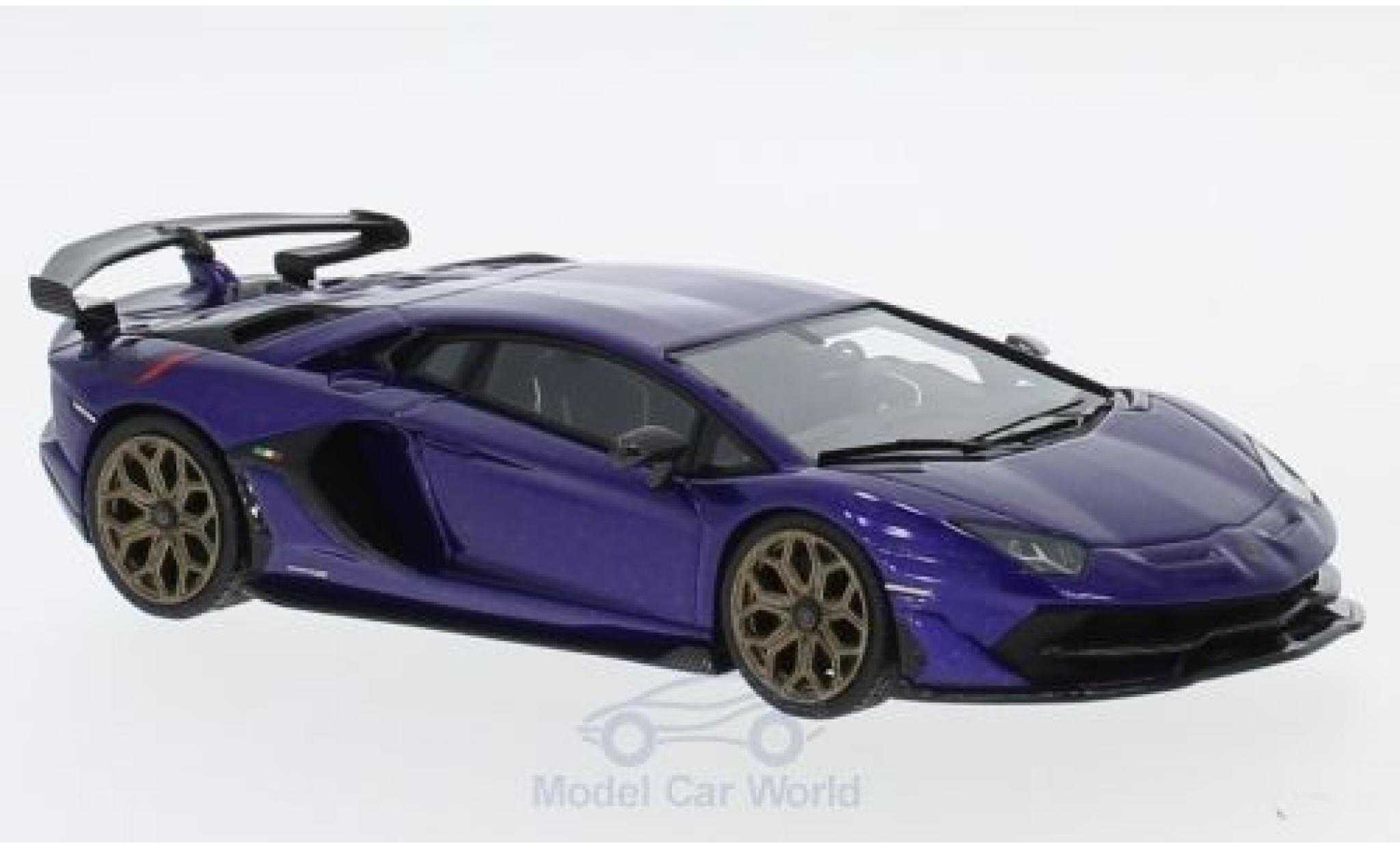 Lamborghini Aventador 1/43 Look Smart SVJ metallic purple diecast model cars