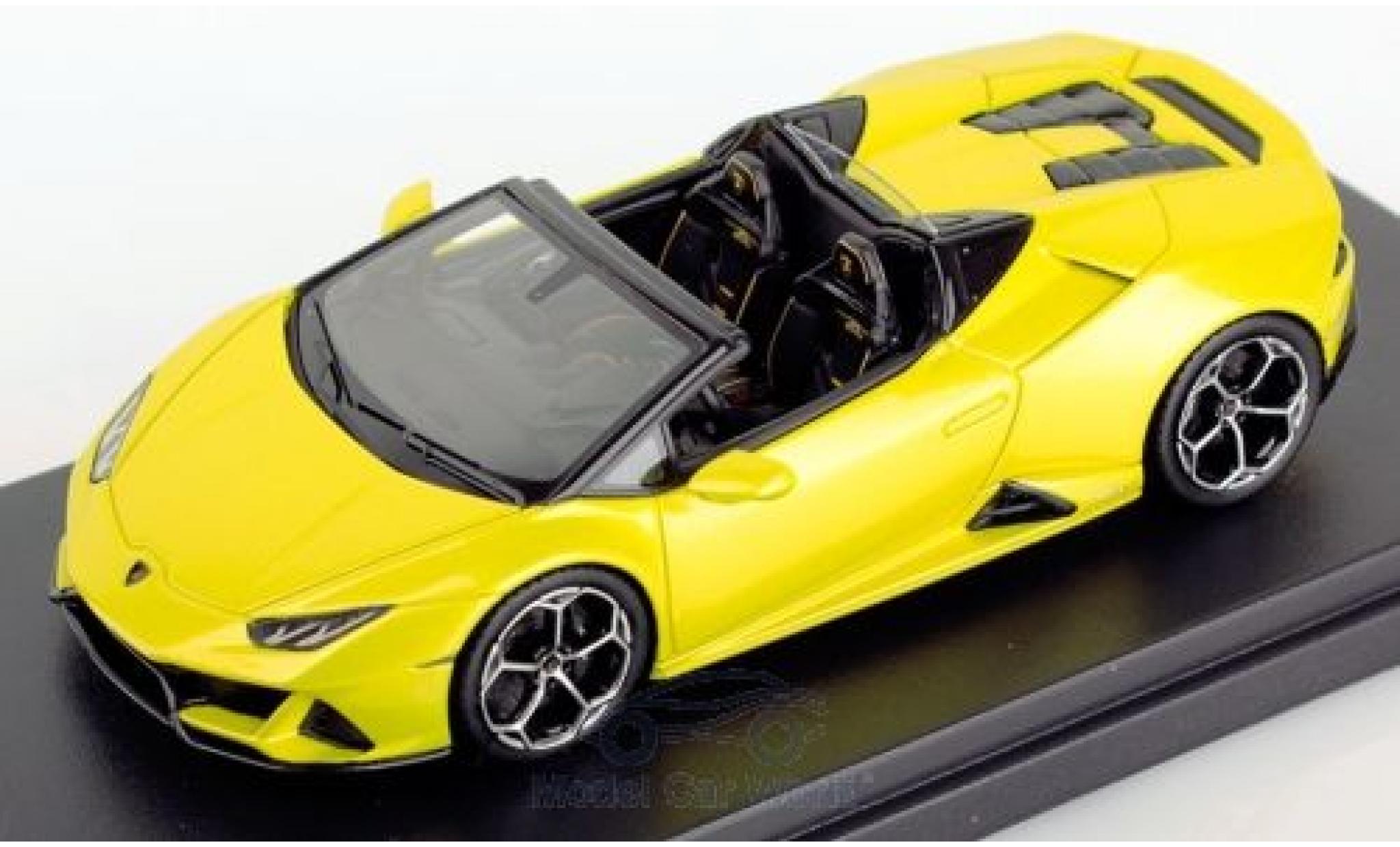 Lamborghini Huracan 1/43 Look Smart Evo Spyder metallic yellow 2019 diecast model cars