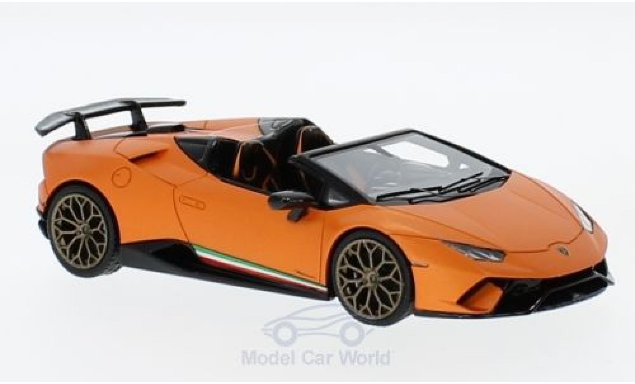 Lamborghini Huracan 1/43 Look Smart Performante Spyder matt-orange diecast model cars