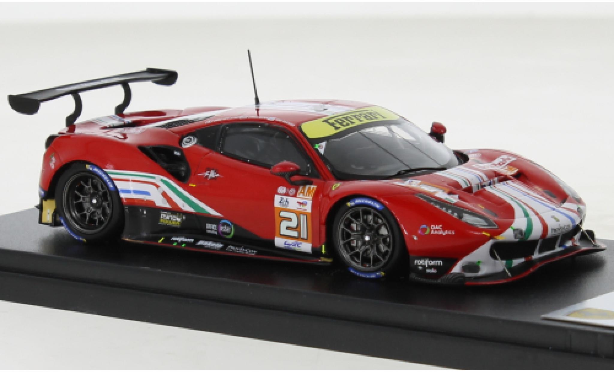 Ferrari 488 1/43 Look Smart GTE EVO No.21 AF Corse 24h Le Mans 2022 diecast model cars