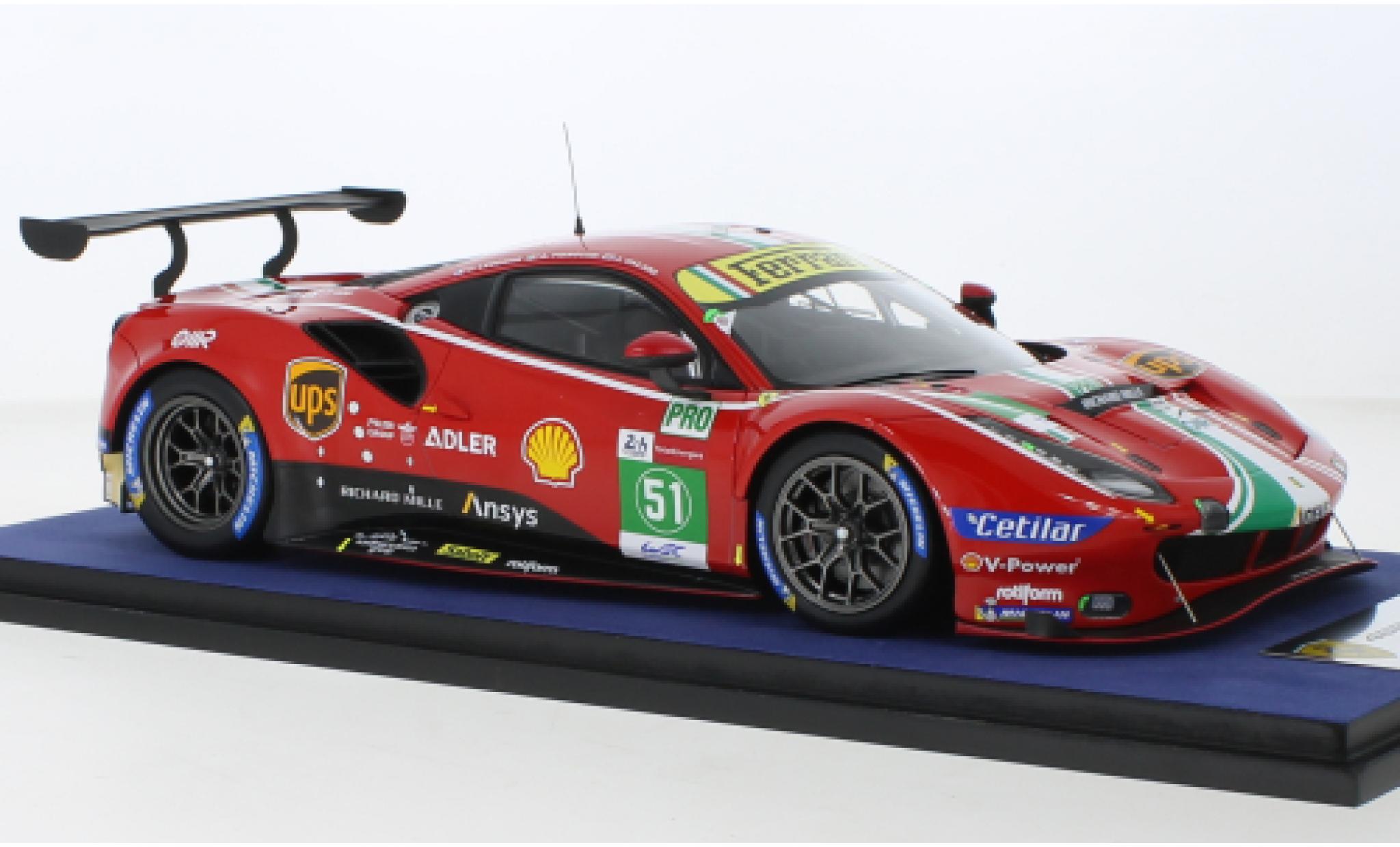 Ferrari 488 1/18 Look Smart GTE EVO No.51 AF Corse 24h Le Mans 2021 diecast model cars
