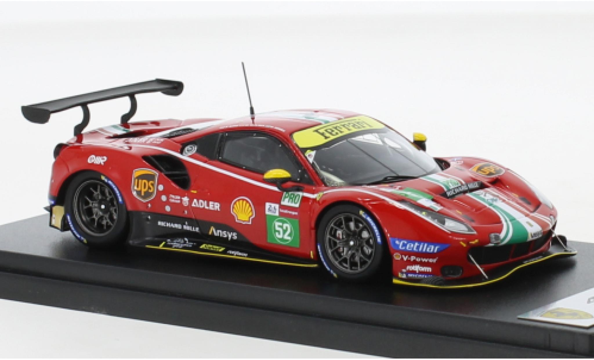 Ferrari 488 1/43 Look Smart GTE EVO No.52 AF Corse 24h Le Mans 2021 diecast model cars