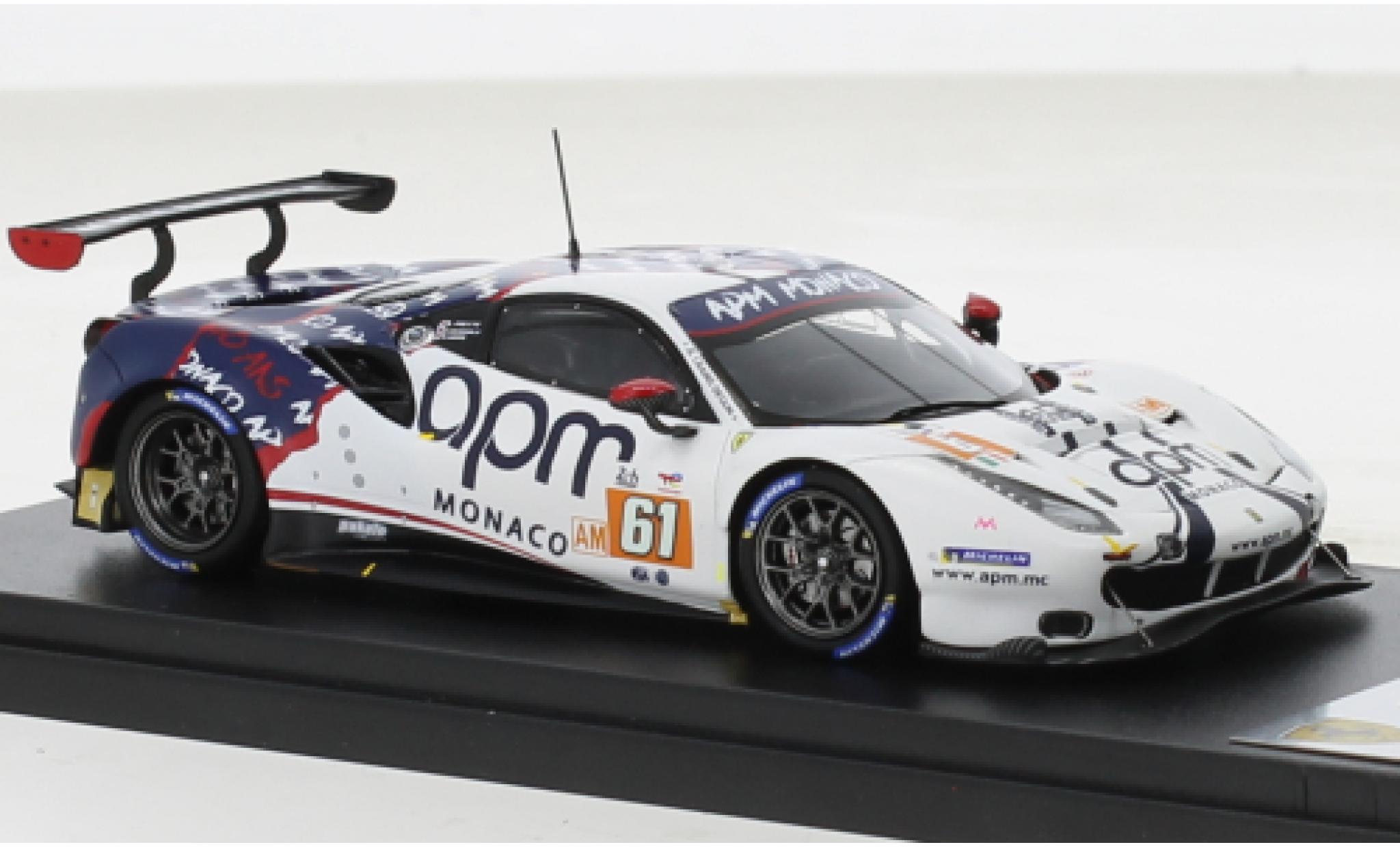Ferrari 488 1/43 Look Smart GTE EVO No.61 AF Corse 24h Le Mans 2022 diecast model cars
