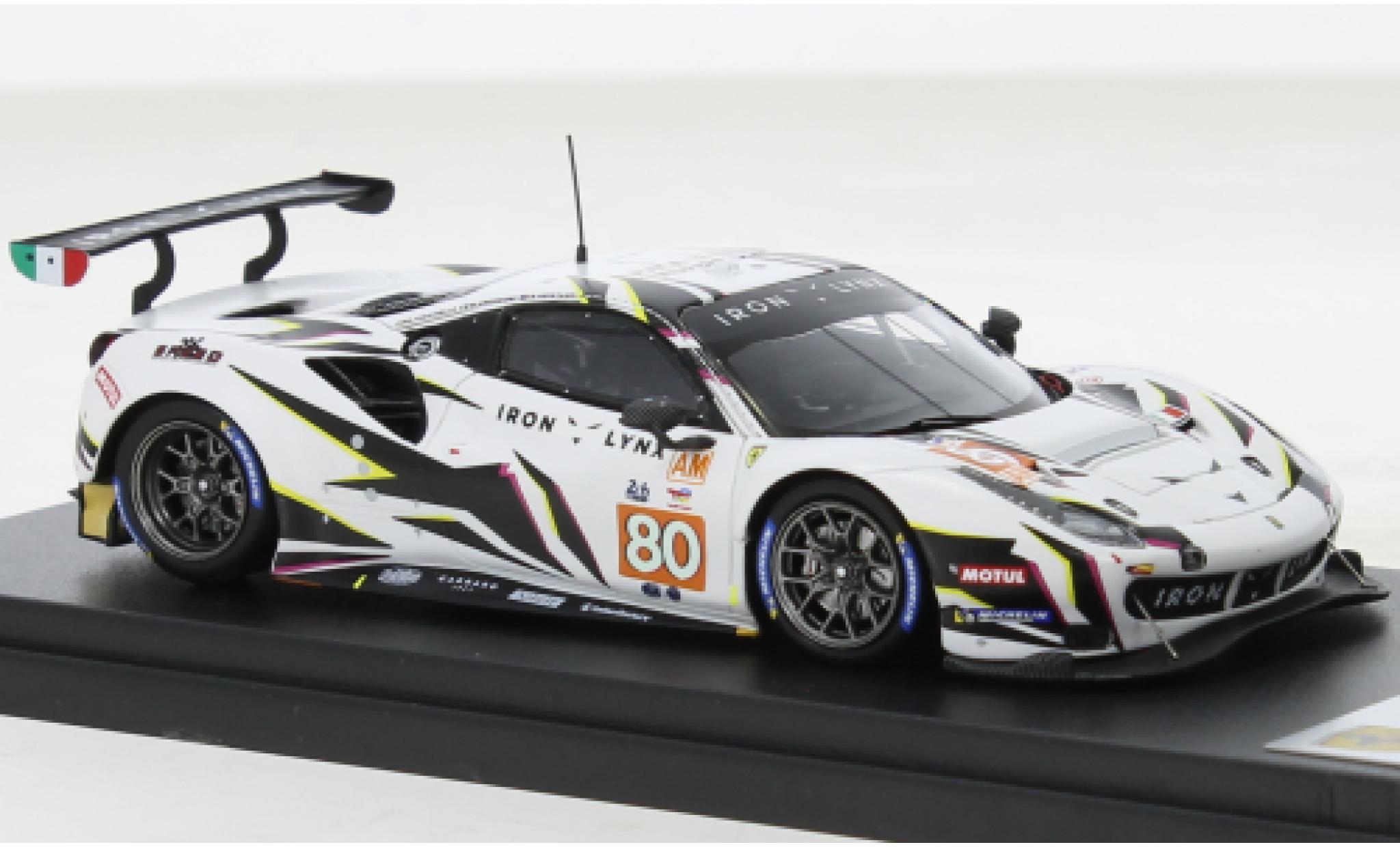 Ferrari 488 1/43 Look Smart GTE EVO No.80 Iron Lynx 24h Le Mans 2022 diecast model cars