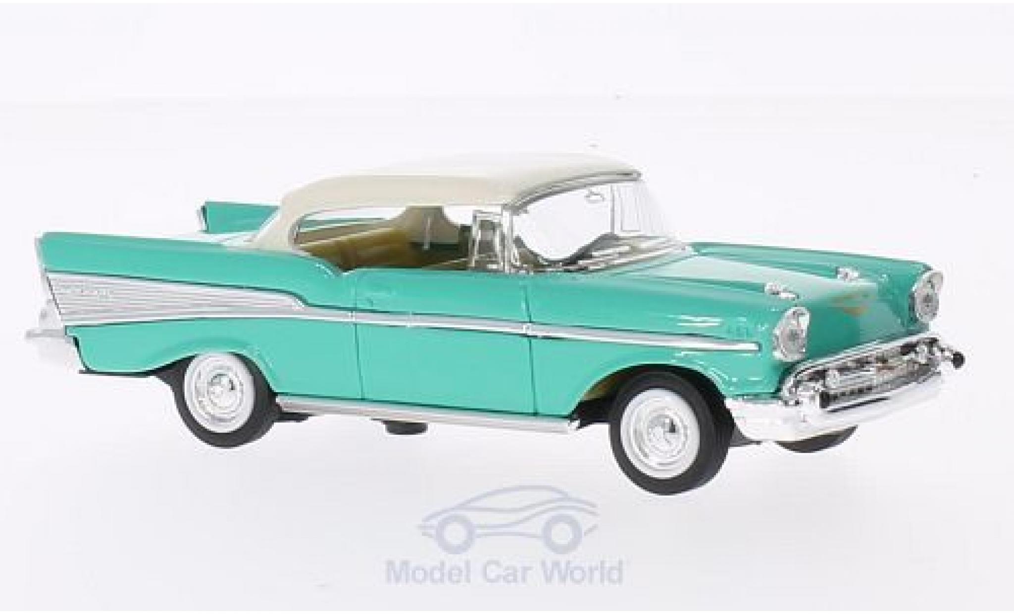 Chevrolet Bel Air 1/43 Lucky Die Cast green/white 1957 ohne Vitrine diecast model cars
