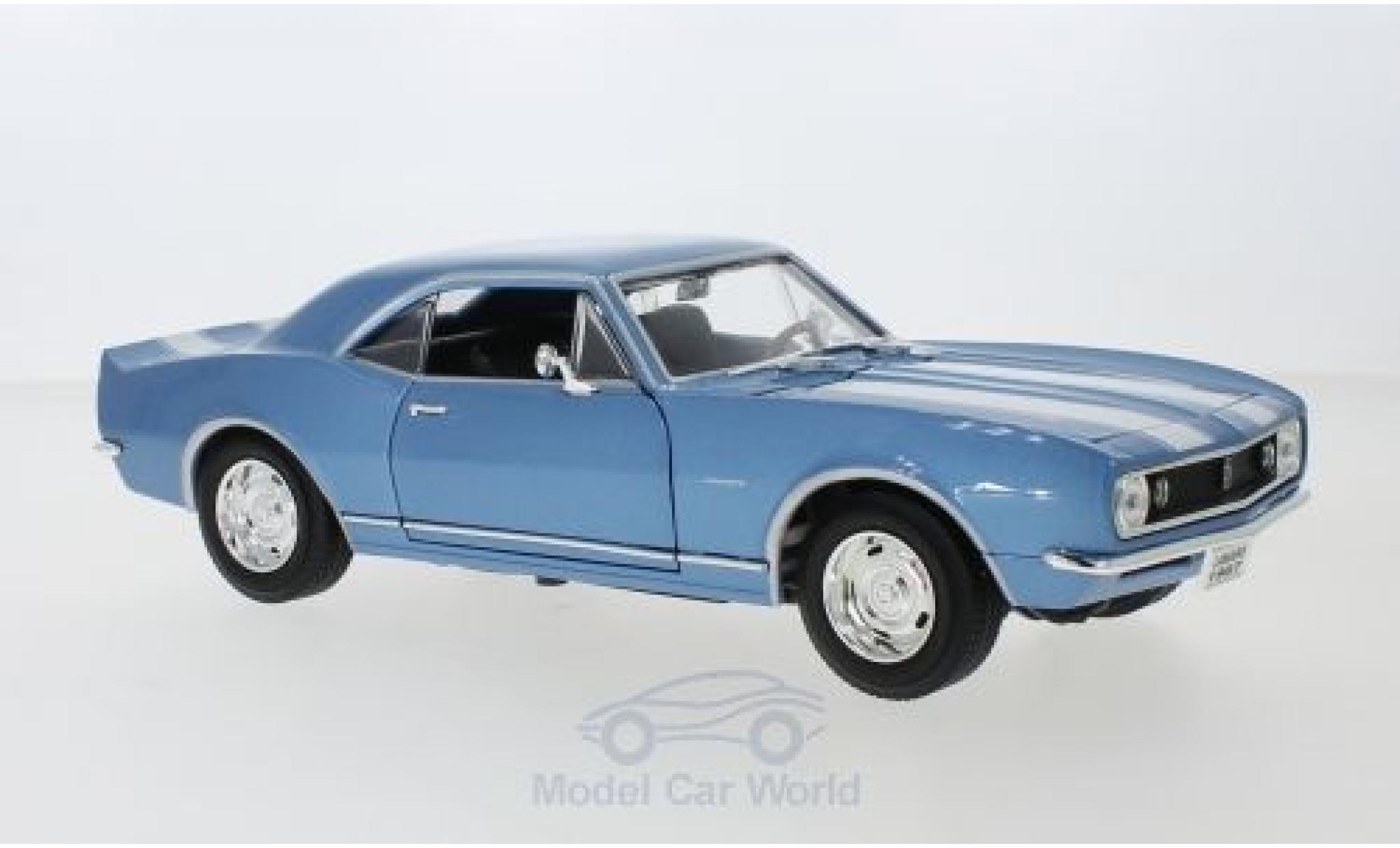 Chevrolet Camaro 1/18 Lucky Die Cast Z28 metallic blue/white 1967 diecast model cars