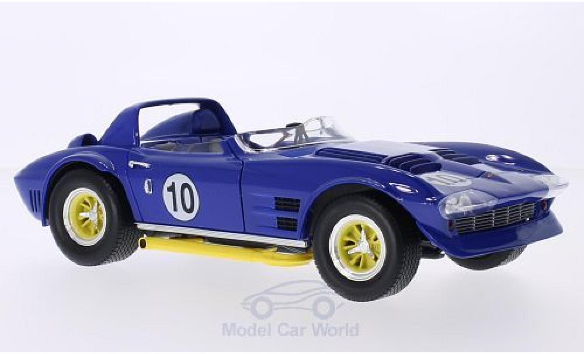 Chevrolet Corvette 1/18 Lucky Die Cast Grand Sport Roadster blue No.10 1964 diecast model cars