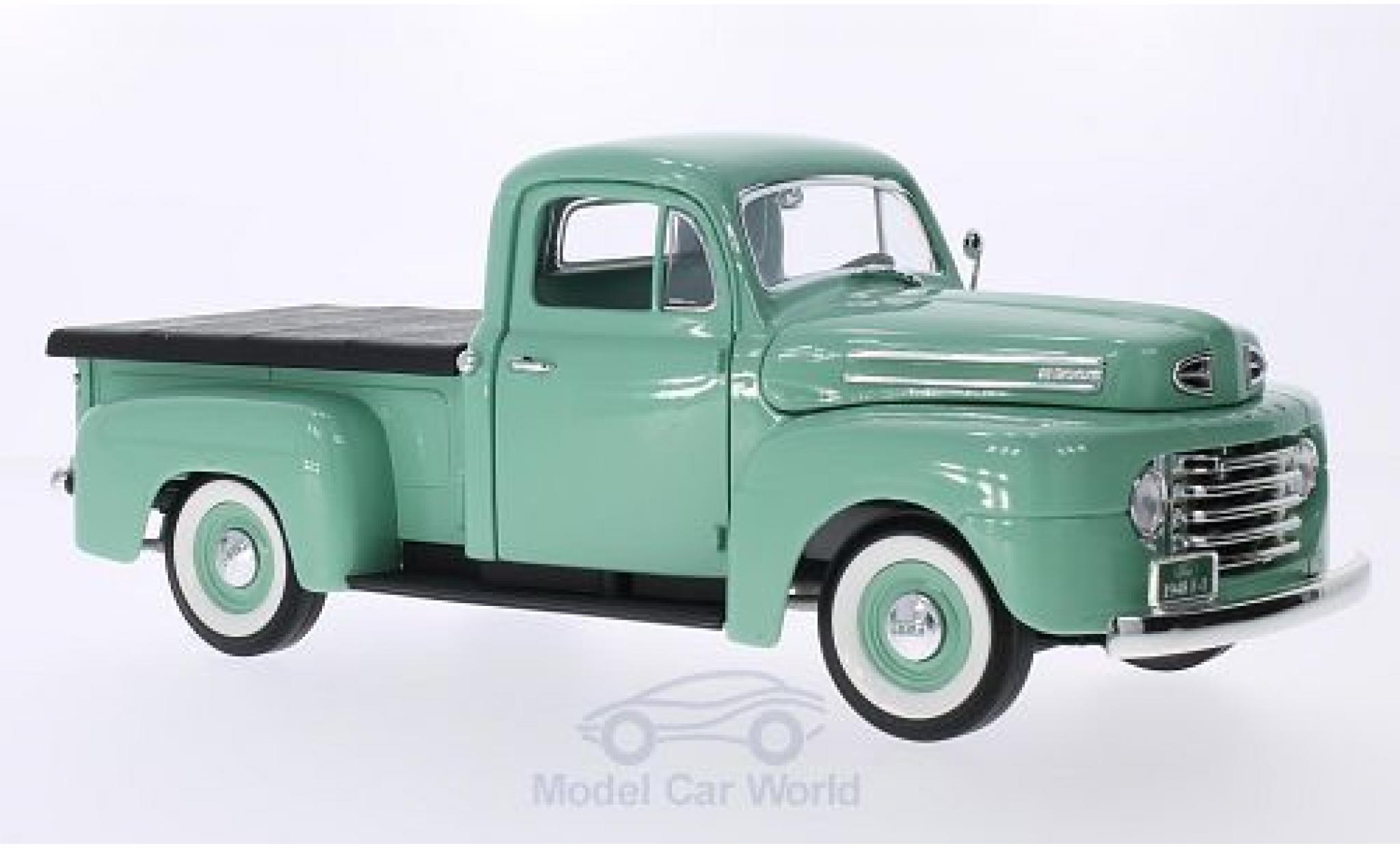 Ford F-1 1/18 Lucky Die Cast Pick Up With Flatbed Cover green 1948 diecast model cars