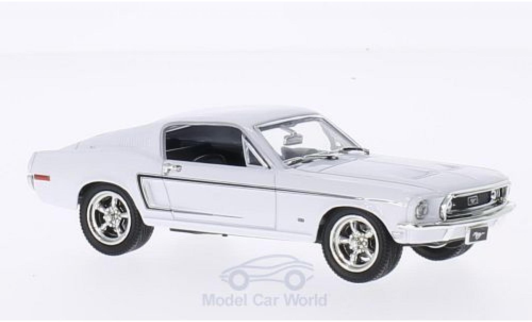 Ford Mustang GT 1/43 Lucky Die Cast GT 2+2 Fastback white 1968 diecast model cars