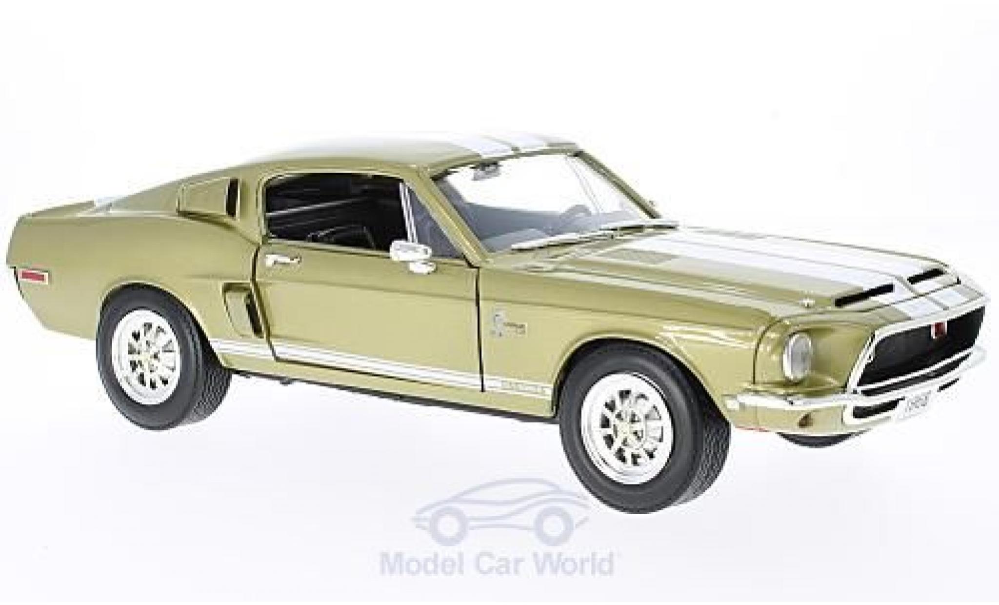 Shelby GT 1/18 Lucky Die Cast -500KR gold/white diecast model cars