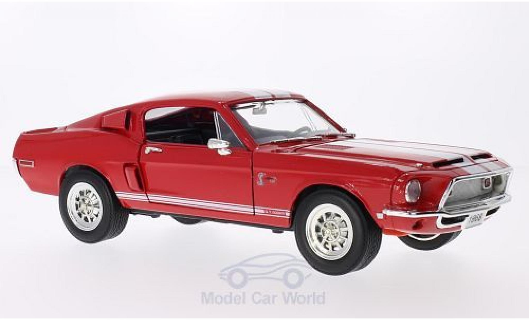 Shelby GT 1/18 Lucky Die Cast -500KR red 1968 mit whiteen Streifen diecast model cars