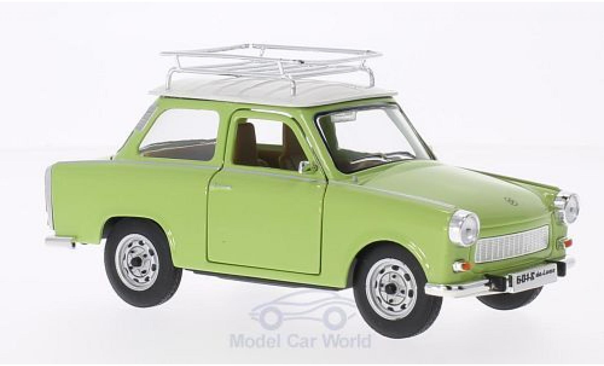 Trabant 601 1/18 Lucky Die Cast S Deluxe mit Dachgep&auml;cktr&auml;ger green/white diecast model cars