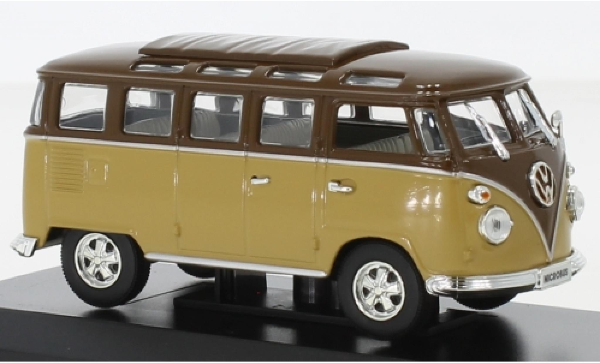 Volkswagen T1 1/43 Lucky Die Cast Samba brown/brown 1962 diecast model cars