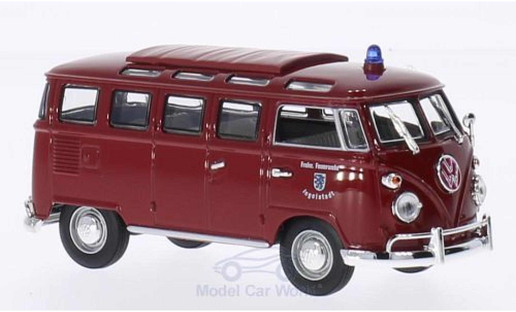 Volkswagen T1 B 1/43 Lucky Die Cast Samba Fire brigade Ingolstadt 1962 diecast model cars
