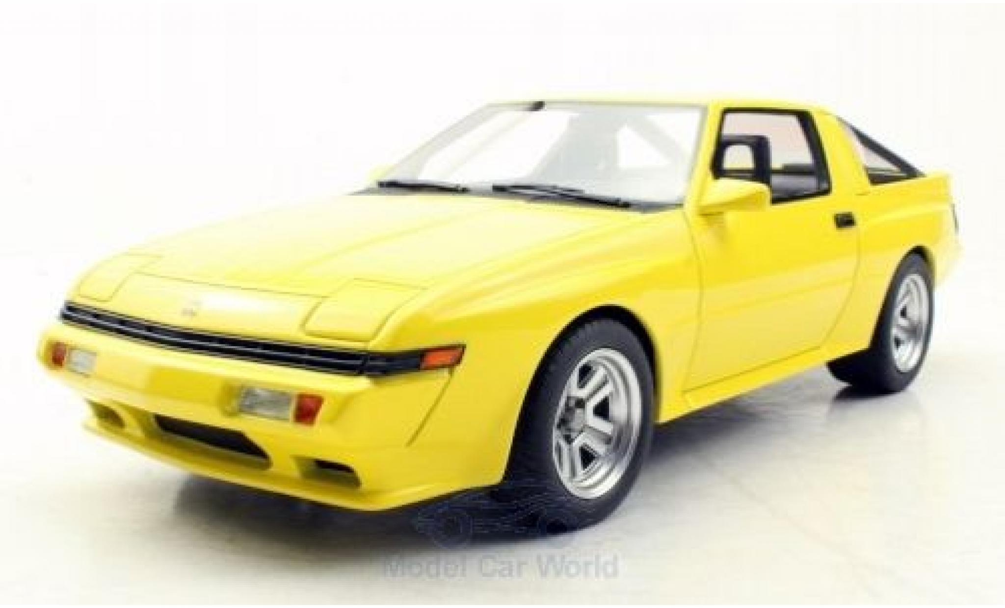 Mitsubishi Starion 1/18 Lucky Step Models yellow 1987 diecast model cars